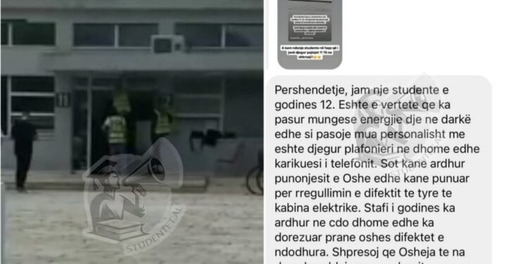 Instalimet elektrike në godinën 11-12 tek RSU nr.1 rrezikojnë jetën e studentëve, shkaktojnë dëme tek pajisjet e godinës dhe të studentëve