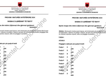 Matura 2024: Skema e vlerësimit, Gjuhë Shqipe dhe Letërsi