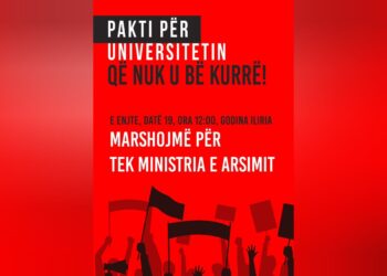 Protestë: “Pakti për Universitetin që nuk u bë kurrë”, 19 Dhjetor 12:00 marshim nga Qyteti Studenti tek Ministria e Arsimit