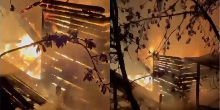 Zjarr në Dorëz të Librazhdit, shkrumbohet një bujtinë